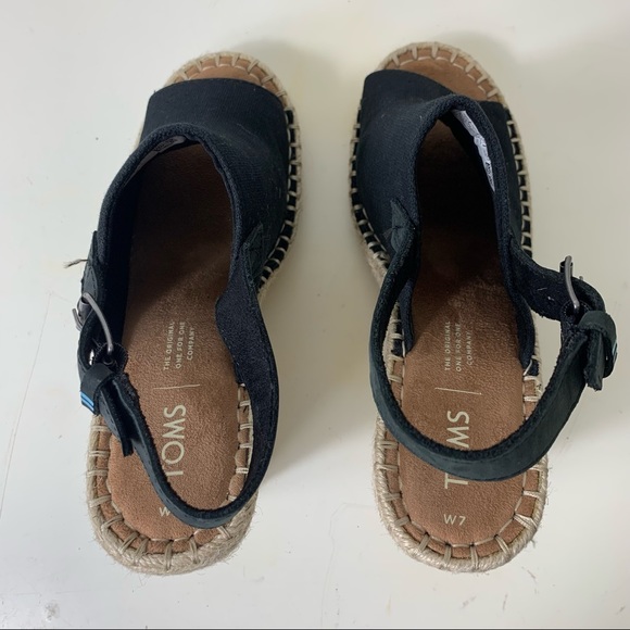 Toms black Monica wedge heel - Picture 6 of 8